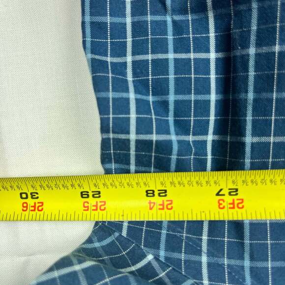 Eddie Bauer Shirt XXXL Blue Plaid Button Down Cotton Wrinkle Resistant Men - Picture 7 of 10